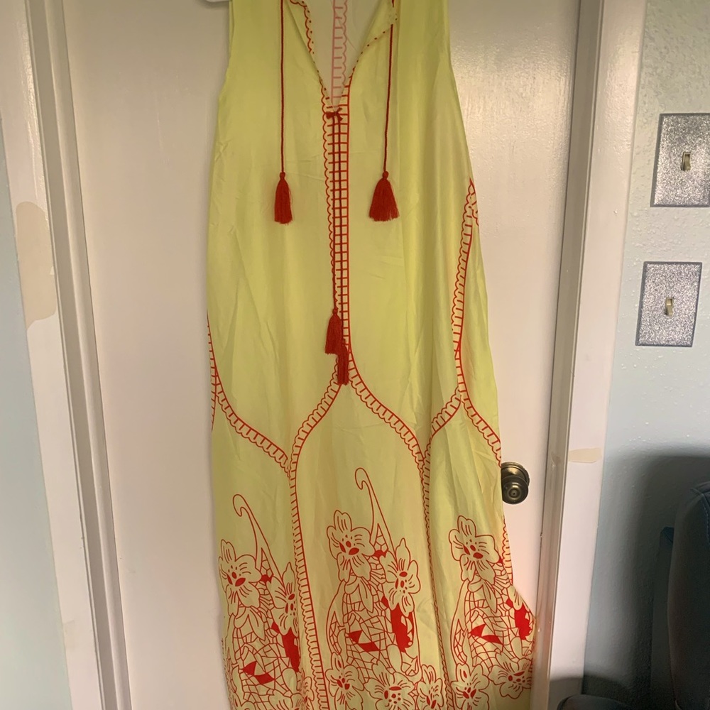 Summer yellow maxi dress or coverup